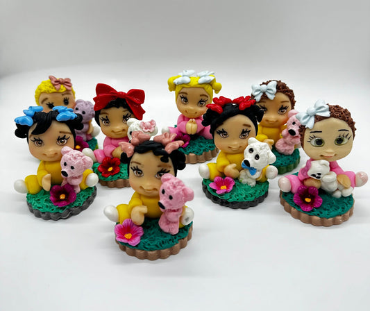 Cold porcelain Doll Nursery Decor  5 Vintage Style Fabric Classic  Personalized Fabric Collector Piece DIY Craft Supplies  White Modeling